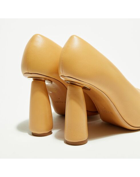 Zapatos de tacón Jacquemus de piel beige de 10,5 cm