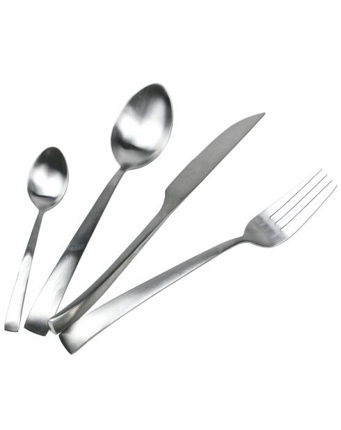 Juego de cubiertos Park Avenue gris mate, 24 piezas
