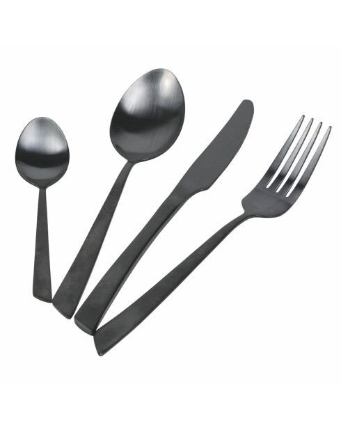 Besteckset Cut Mat Black - 24-teilig