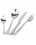 Set posate rotonde grigio opaco - 24 pezzi