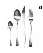 Park Avenue Besteckset, mattgrau, 24-teilig