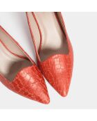 Escarpins en Cuir Drop the Pressure rouges - Talon 6 cm