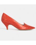 Escarpins en Cuir Drop the Pressure rouges - Talon 6 cm