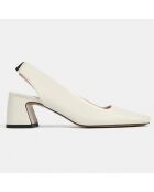 Slingbacks en Cuir Find You Again blancs - Talon 5.5 cm