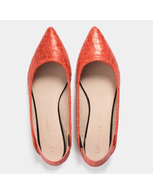 Ballerine Want U Back in pelle rossa