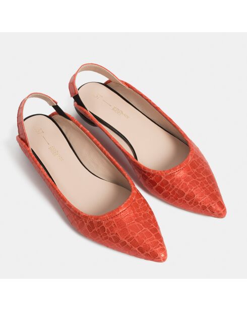 Ballerine Want U Back in pelle rossa