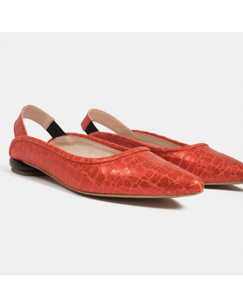 Ballerine Want U Back in pelle rossa