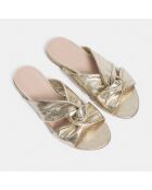 Gouden leren muiltjes van All Mine