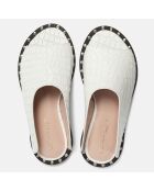 Mules de cuero blanco Stayin' Alive