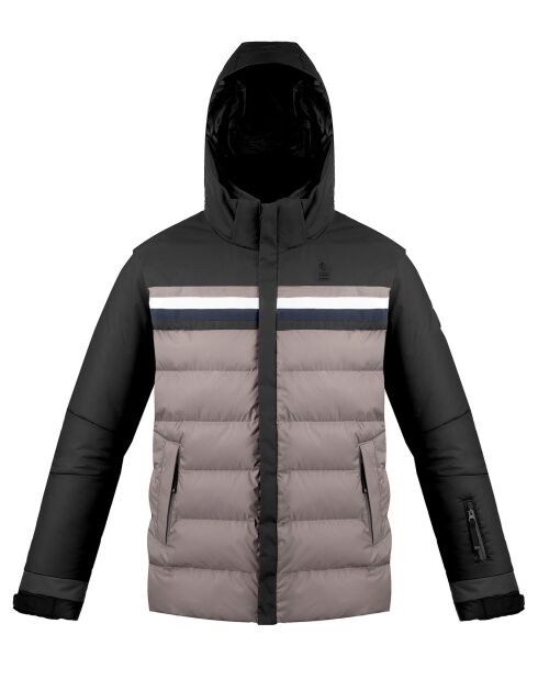 Veste de ski 2 en 1 noir/taupe