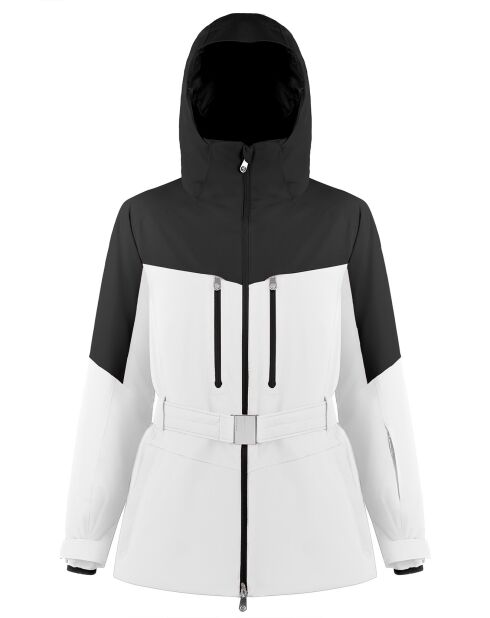 Veste de ski stretch blanc/noir