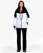 Veste de ski stretch blanc/noir