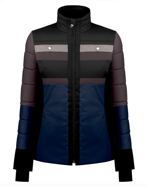 Veste de ski 2 en 1 noir/marron/bleu/taupe