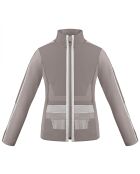 Veste de ski Hybrid taupe/blanc