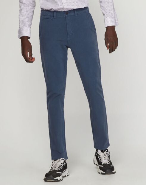 Pantalon chino Slim Krandi bleu