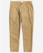 Pantalon chino en Velours Tapered Disaray beige