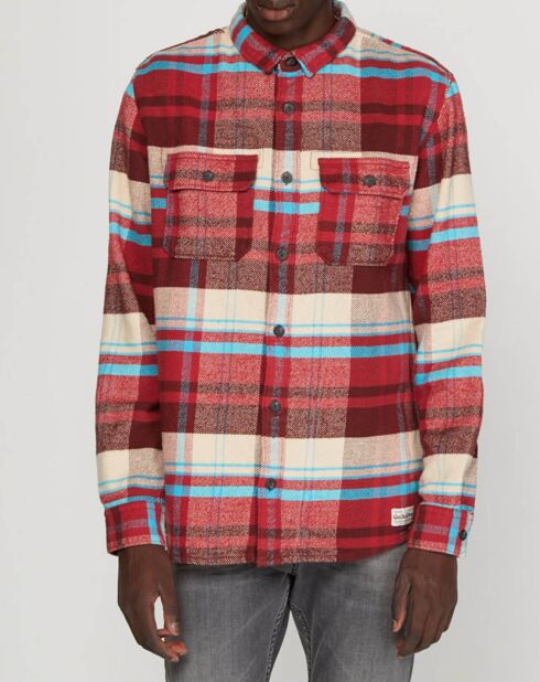 Surchemise Flannel Howe Waters carreaux rouge/écru