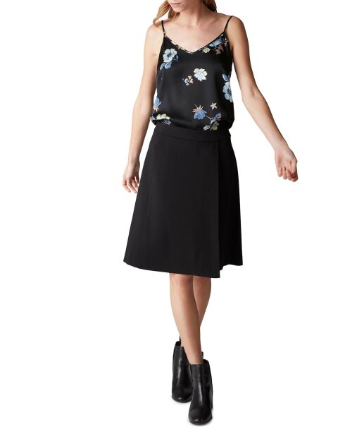 Top bretelle imprimé japon noir