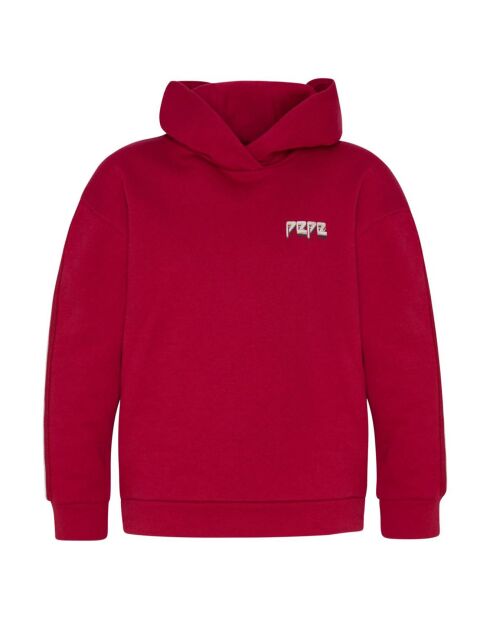 Sweat à capuche rouge