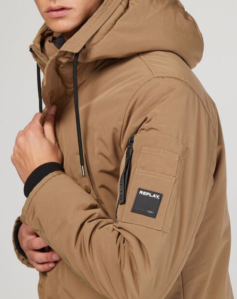 Parka chaude beige