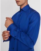 Chemise Regular Fit Fil à Fil bleue