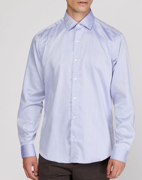 Chemise Regular Fit No Iron à chevrons bleu ciel