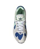 Baskets en Velours de Cuir & Mesh Yung-1 beige/bleu/vert