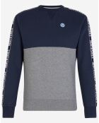 Sweat Color-Block bleu marine/gris