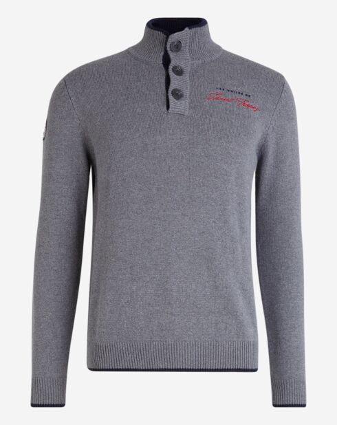 Pull jersey North Sails X Les Voiles de St Tropez gris foncé