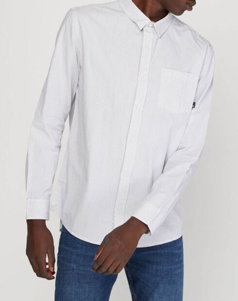 Chemise slim Everyday rayures blanc/bleu