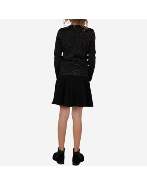 Cardigan uni a paillettes noir