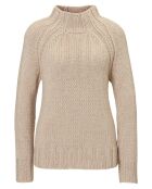 Pull en Laine mélangée col montant beige