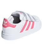 Baskets en Cuir Superstar Cf I blanc/rose