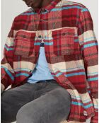 Surchemise Flannel Howe Waters carreaux rouge/écru