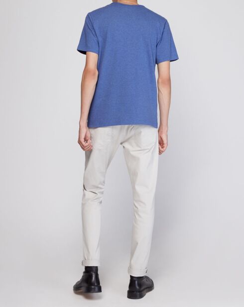 T-Shirt Newport Flocke bleu jean