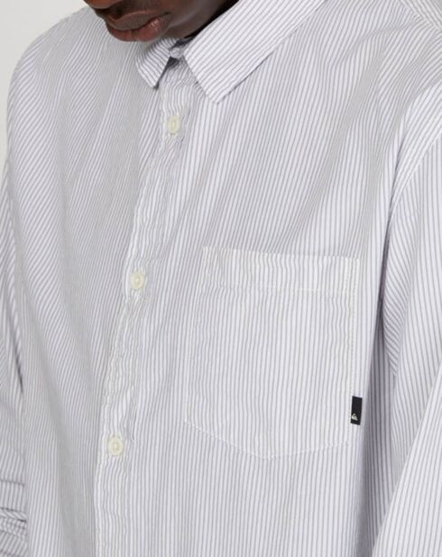 Chemise slim Everyday rayures blanc/bleu