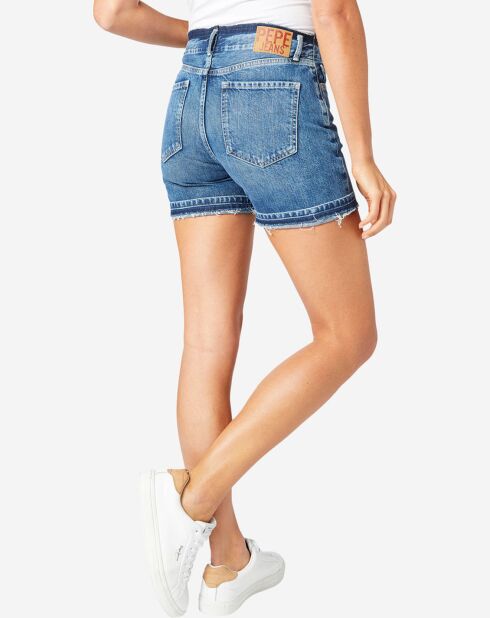 Short en jean Frange Mode bleu