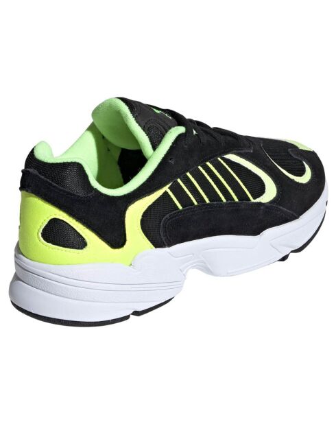 Baskets en Velours de Cuir & Mesh Yung-1 noir/jaune