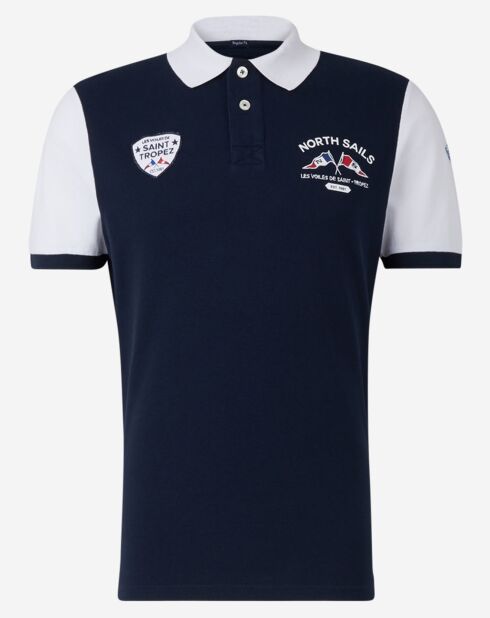 Polo Contraste North Sails X Les Voiles de St Tropez bleu marine/blanc
