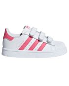 Baskets en Cuir Superstar Cf I blanc/rose