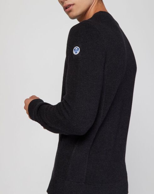Pull côtelé anthracite