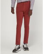 Pantalon chino Slim Krandi bordeaux