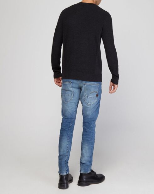 Pull côtelé anthracite