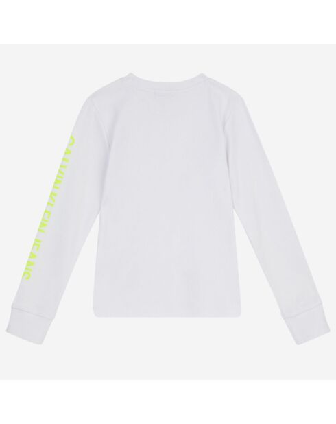 T-Shirt en Coton stretch côtelé Ecriture blanc