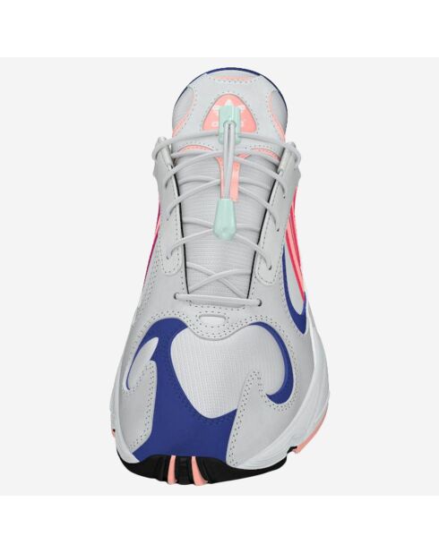 Baskets en Velours de Cuir & Mesh Yung-1 gris/bleu