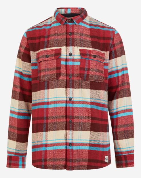 Surchemise Flannel Howe Waters carreaux rouge/écru