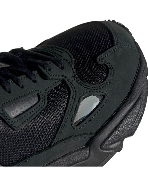Baskets en Velours de Cuir & Mesh Falcon W noires