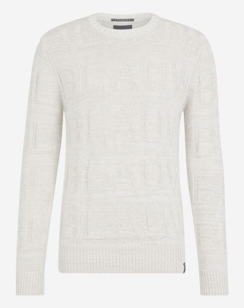 Pull Blauw écru