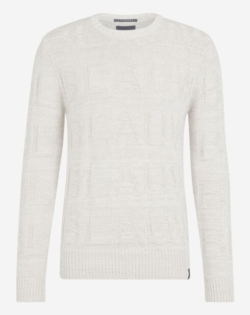 Pull Blauw écru