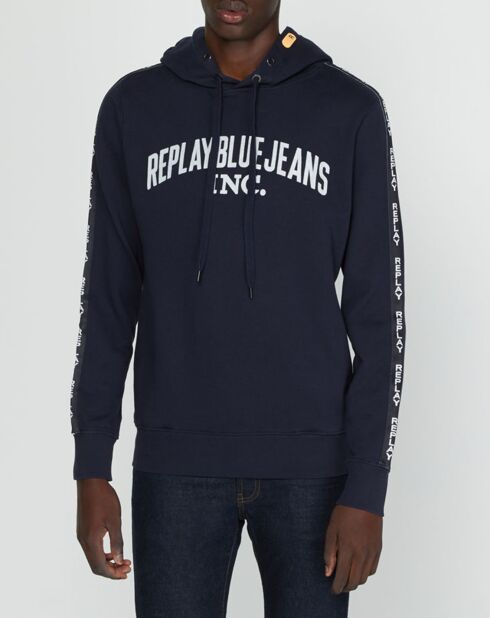 Sudadera con logo deportivo azul marino
